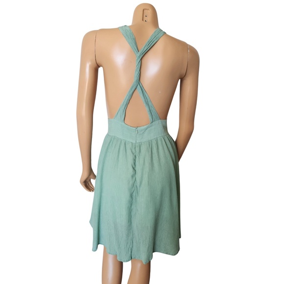 Cupshe Halter Green Dress Large - Picture 3 of 9